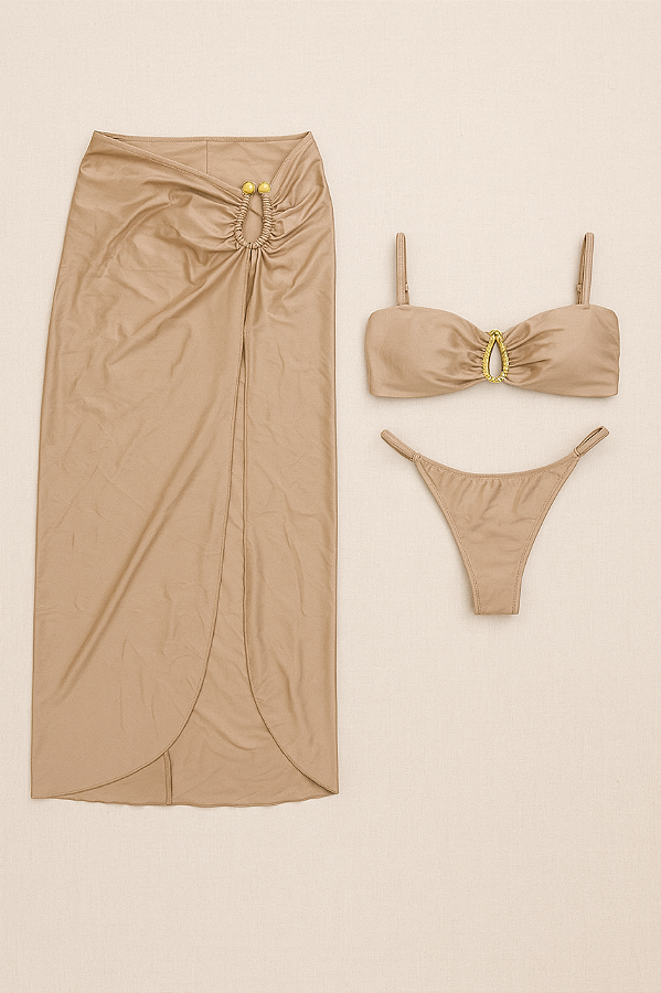 BIQUÍNI E SAIA SOLARA CREAMY