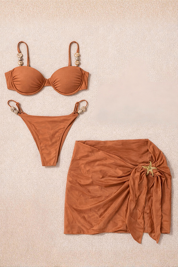 BIQUÍNI E SAIA BLISS RUST