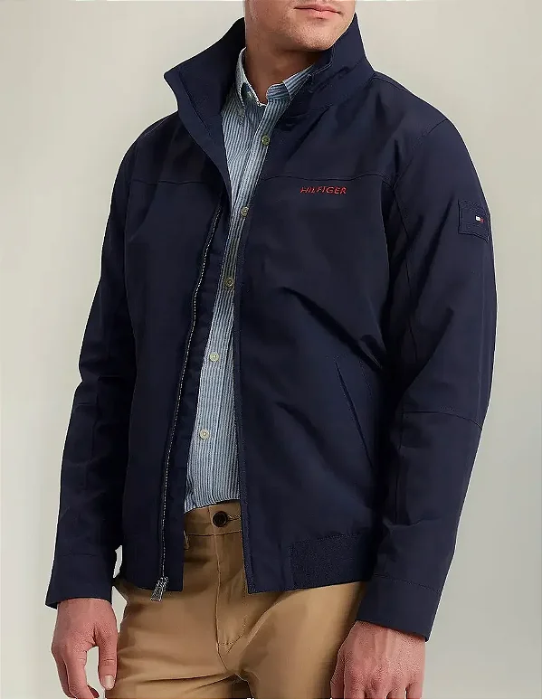 Jaqueta Tommy sustainable azul marinho  TH78J8336