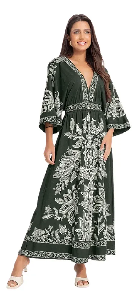 Vestido cropped ceu de arara estampado Farm 359721