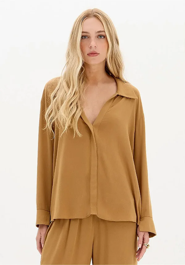 Camisa manga longa caramelo myft 502CA001678