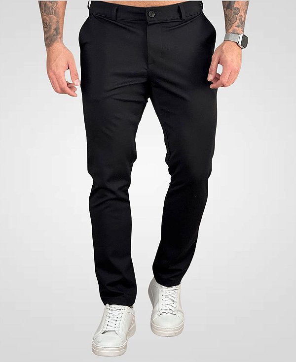 Calça guilherme Soul slim malha piquet preto 101841484