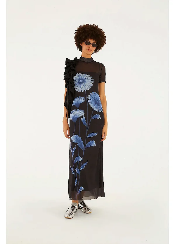 Vestido tule ciana estampada Farm 366999