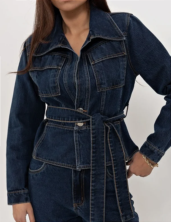 Jaqueta ayala escuro jeans La Tay  JT0022