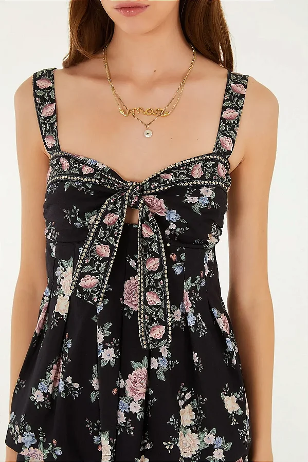 Blusa romance estampada Farm 369891