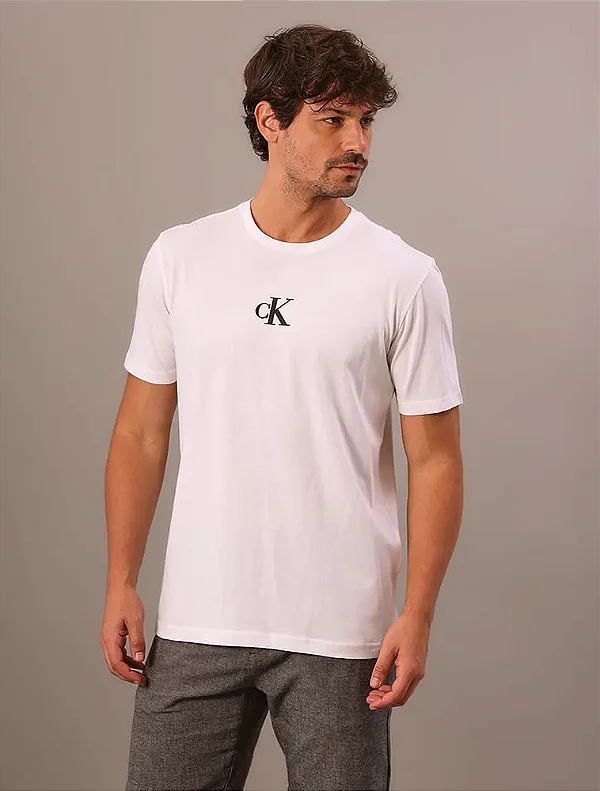 Camiseta mc ckj masc branca Calvin Klein ckjm124