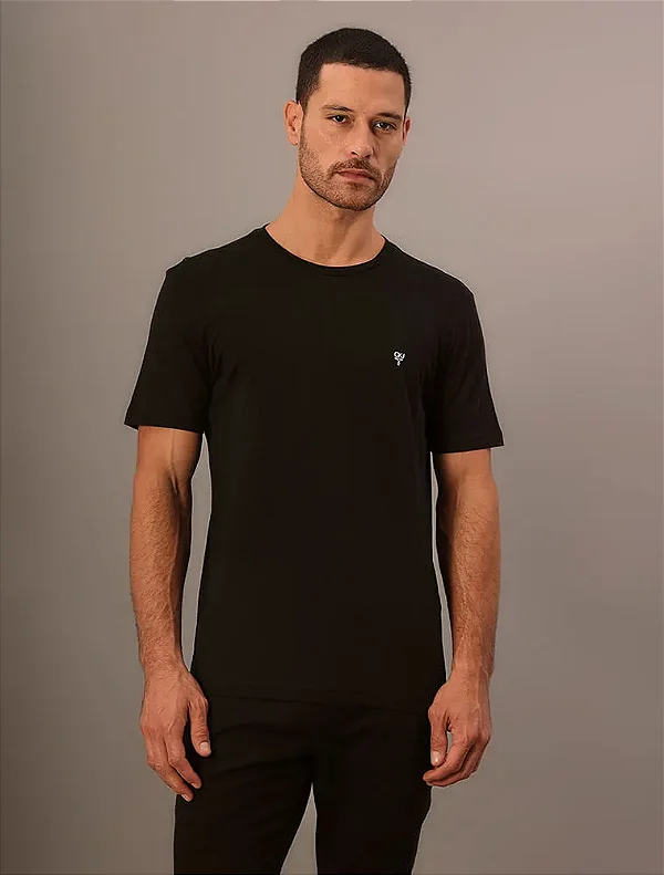 Camiseta mc ckj masc omega preto Calvin Klein ckjm107