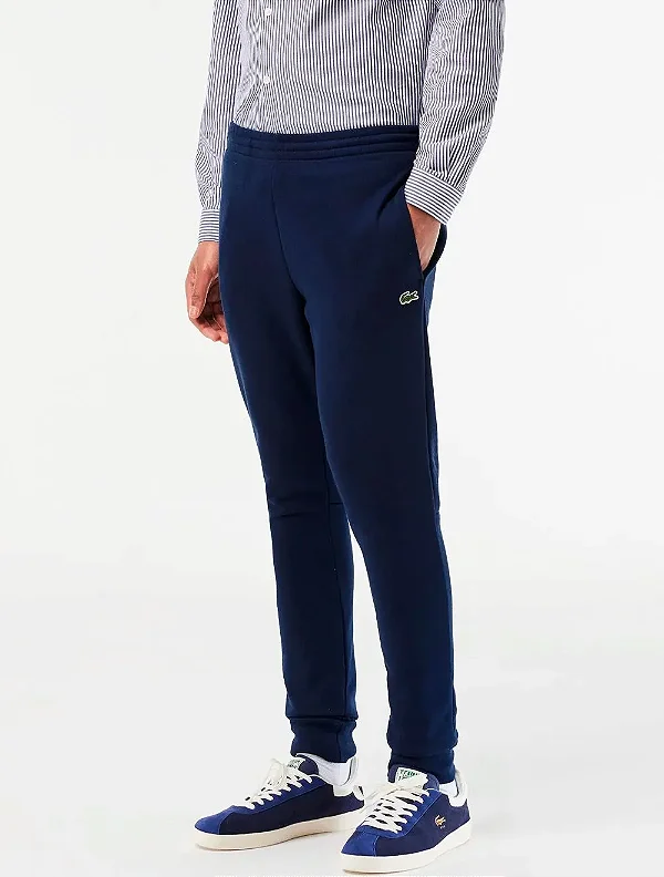 Calça de moletom masc Lacoste azul marinho XH863-23