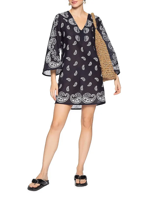 Caftan bandana jardim estampada Farm Beach 368099