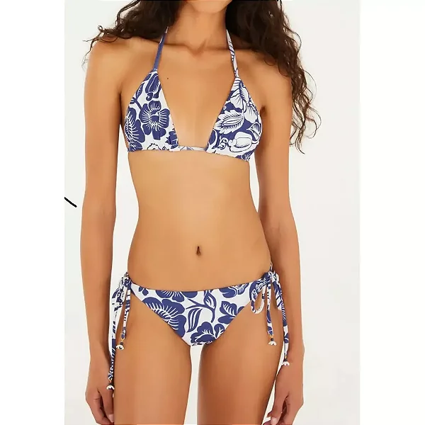 Biquini lacinho double noite de passaro estampada Farm Beach 346905