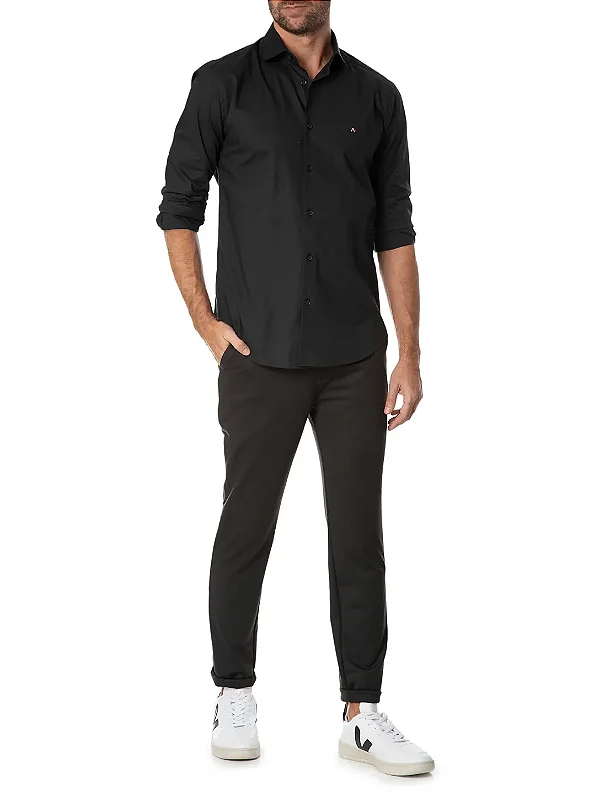 Camisa slim tricoline preta Aramis ML.02.0026