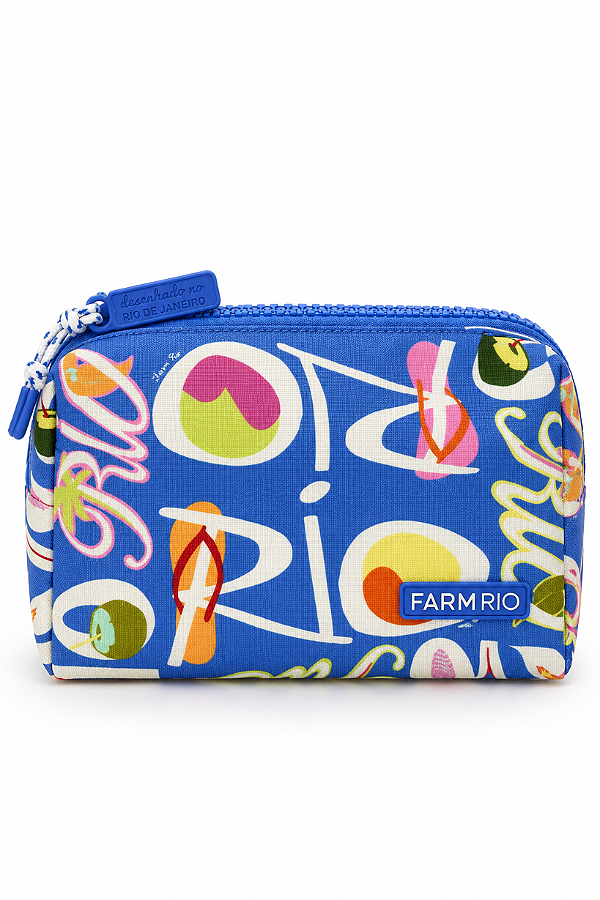 Necessaire Farm ora bolas P praia estampada 78332922