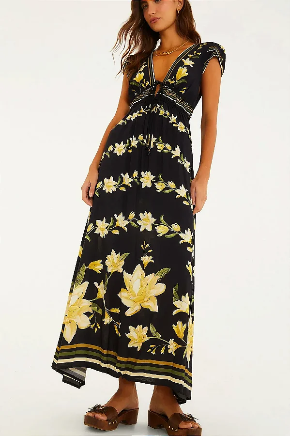 Vestido midi flor nana estampada Farm 366646