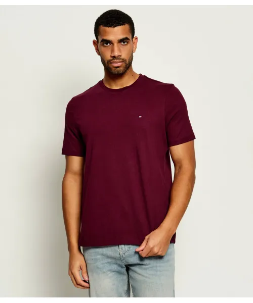 Camiseta basica Tommy Hilfiger fit solid tee bordo ABMW0MWW39995