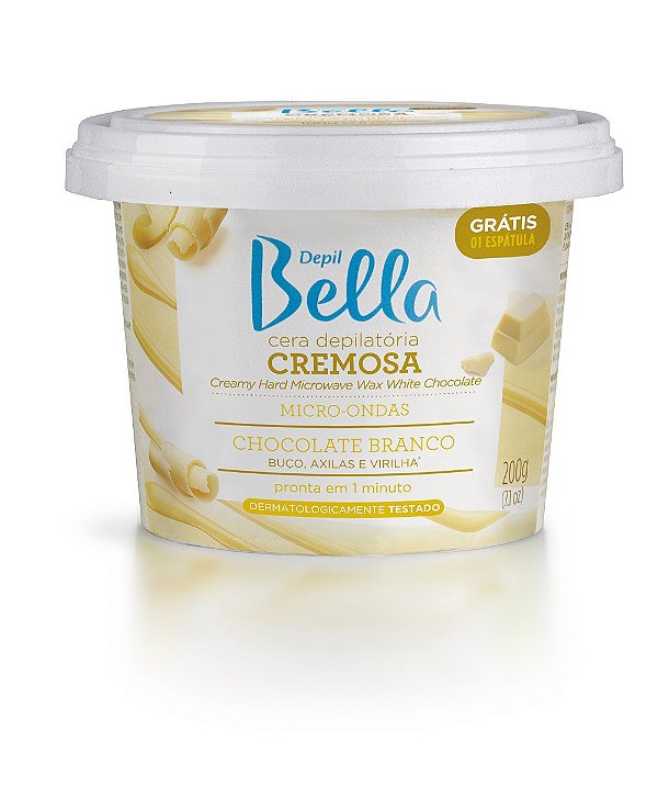 Cera Depilatória Cremosa de Micro-ondas Chocolate Branco 200g