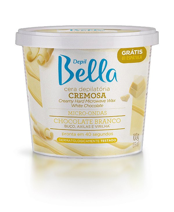 Cera Depilatória Cremosa de Micro-ondas Chocolate Branco