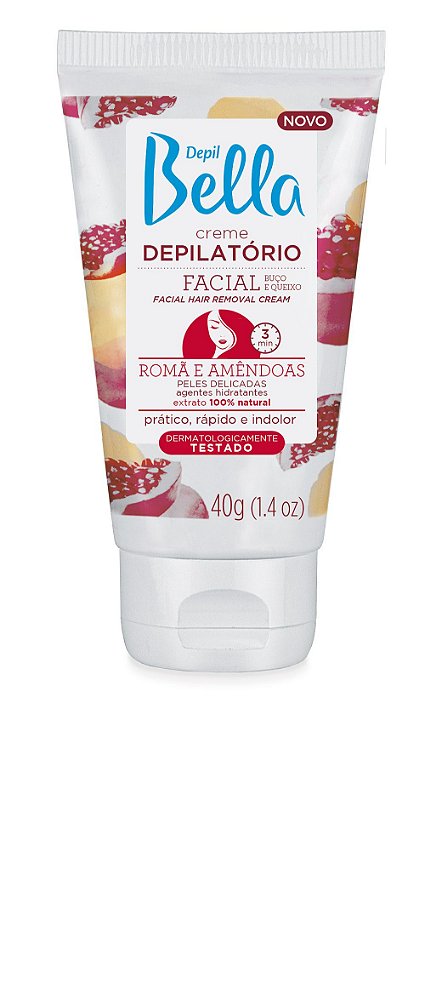 Creme Depilatório Facial Romã e Amêndoas Depil Bella 40g