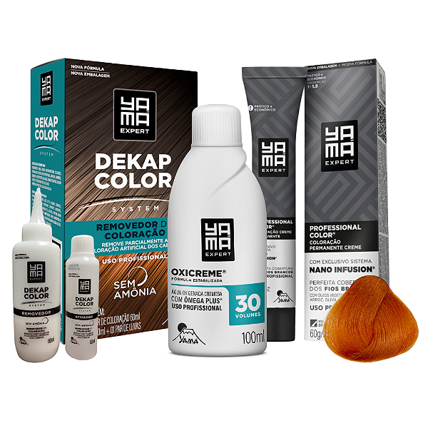 Kit Renovação de Cor Dekapcolor 120ml  com Coloração 8.4 .e  OX 100ml
