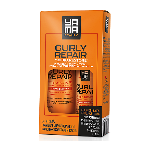 Yama Curly Repair Kit Shampoo Low Poo 280ml + Condicionador Intensivo Curly Repair 200ml