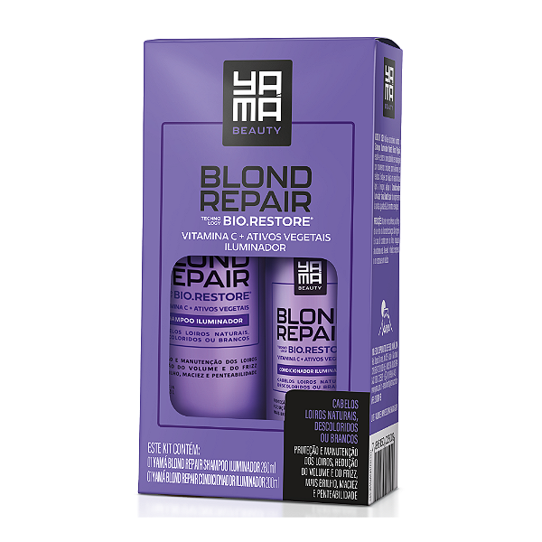 Yama Blond Repair Kit Shampoo Iluminador 280ml + Condicionador 200ml