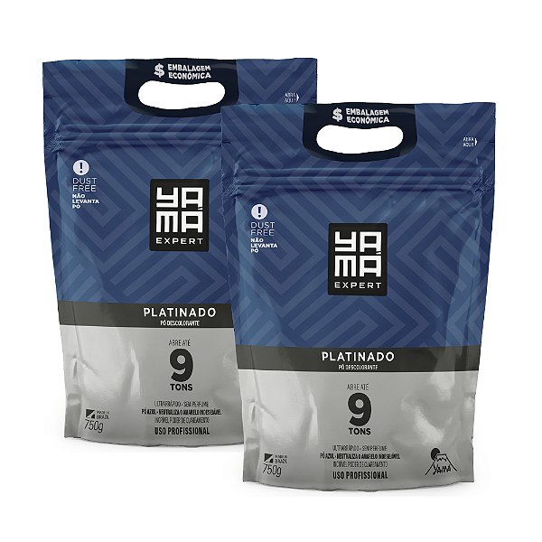 Kit Pó Descolorante Platinado Refil 750g C/ 2 Unidades