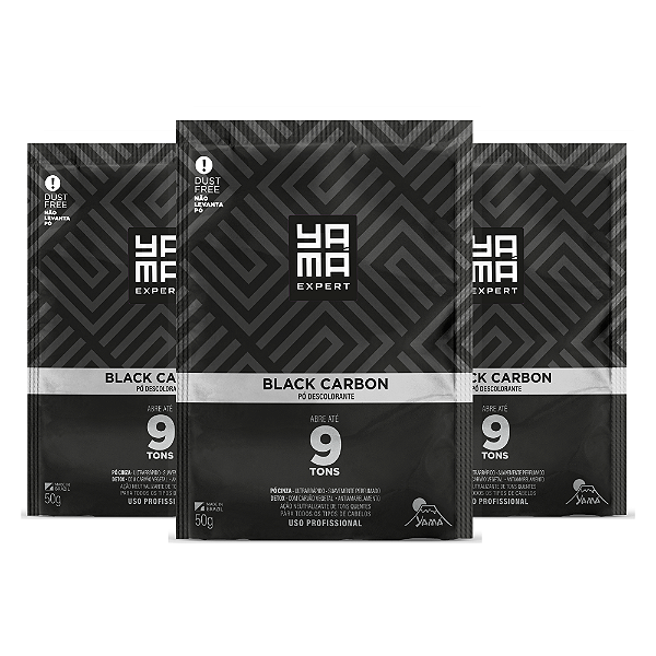 Kit 3 Pó Descolorante Black Carbon 50g