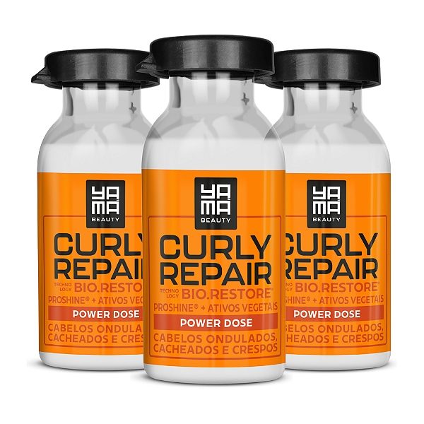 Kit Ampola Nutritiva Yamá Curly Repair 18ml C/3 Unidades