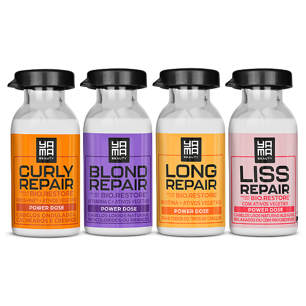 Kit 4 Ampolas Linha Repair 18ml Yamá