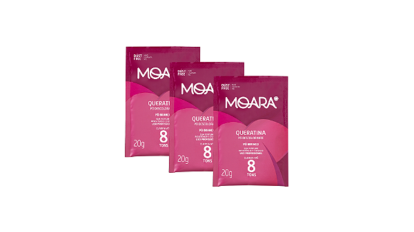 Kit com 3 - Pó Descolorante Moara Queratina 20g Yamá