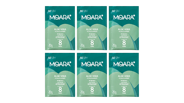 Kit com 6 - Pó Descolorante Moara Aloe Vera 20g Yamá