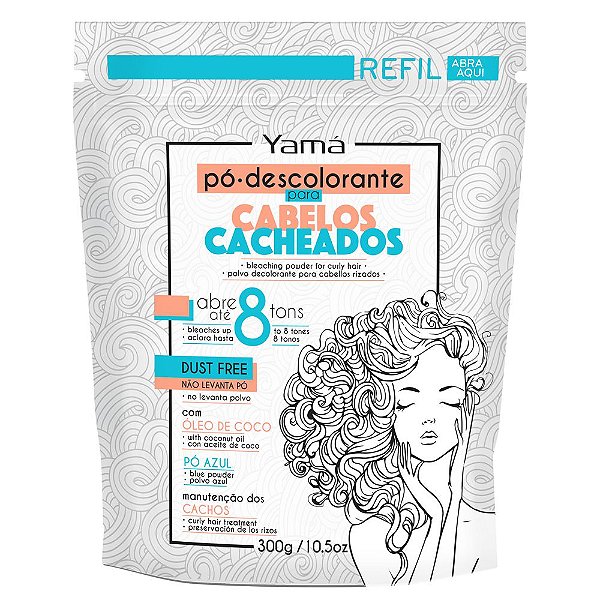 Pó Descolorante Yamá Para Cabelos Cacheados Refil  300g