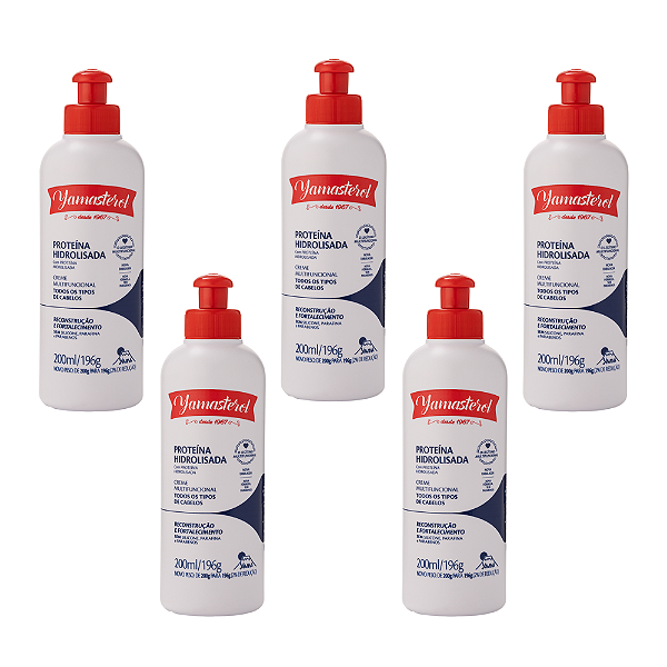 Creme Multifuncional Yamasterol Branco Proteína Hidrolisada  200ml (Kit C/05)
