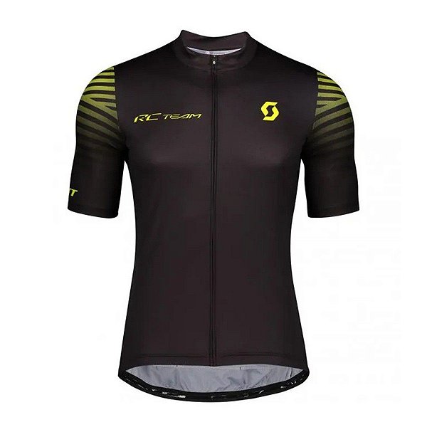 Camisa Ciclismo Scott RC Team 10 - Preto Amarelo