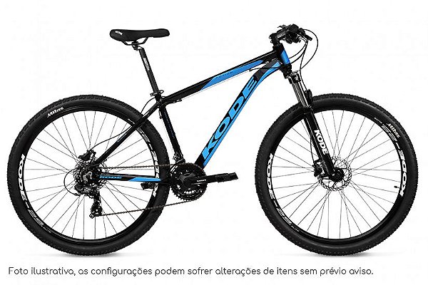 Bicicleta MTB Kode Active - Shimano Tourney 21v - Preta e Azul