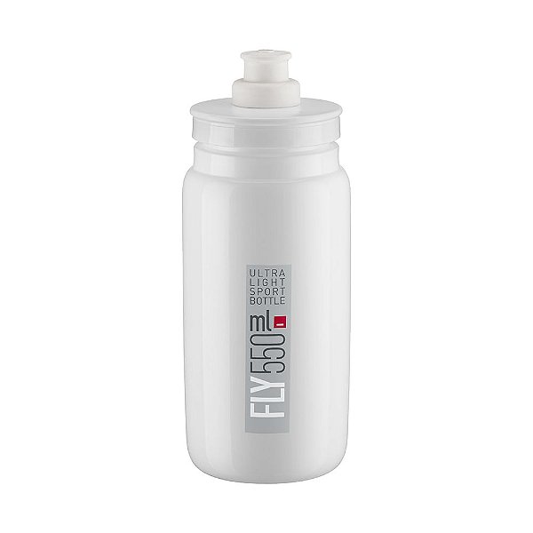 Garrafa Caramanhola Elite Fly Branco/Logo Cinza 550ml