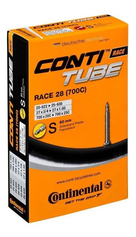 Câmara Speed Continental Conti Tube Race 28 (700c) S60 Bico 60mm