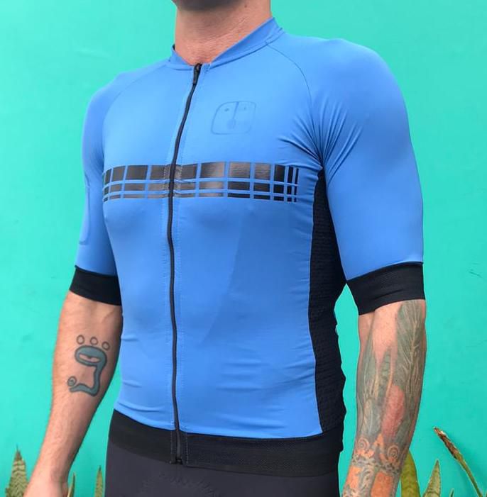 Camisa Ciclismo AHAU Racing EVO Blue - Masculina