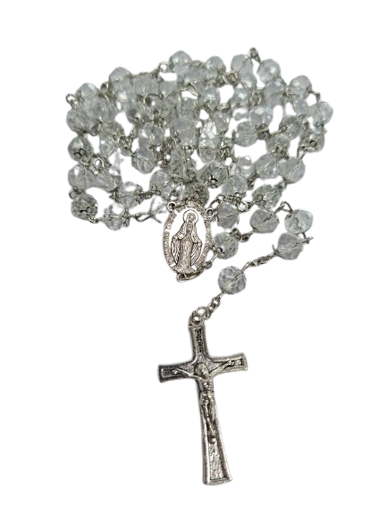 Terço cristal Nossa Senhora das Graças