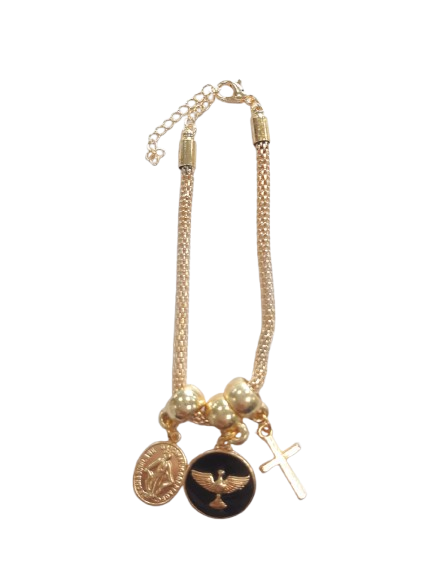 Pulseira religiosa folheada NSG