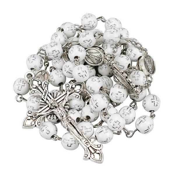 Terço Nossa Senhora Aparecida prateado