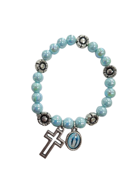 Pulseira floral Nossa Senhora das Graças