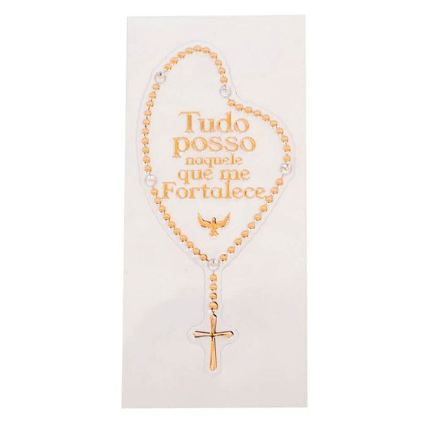 Adesivo G terço Tudo posso Naquele que me fortalece