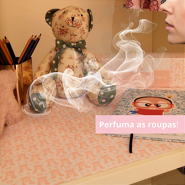 Papel de Gaveta Perfumado bebê  Rosa - Caixa com 5 folhas