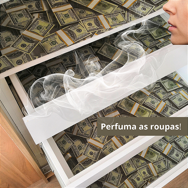 Papel de Gaveta Perfumado Prosperidade - Aroma de Milionário - Caixa com 5 folhas