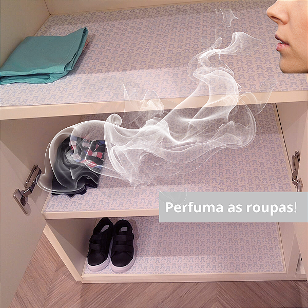 Papel Perfumado para Forrar Gavetas Ursinho - Aroma Tipo Mamãe Bebê