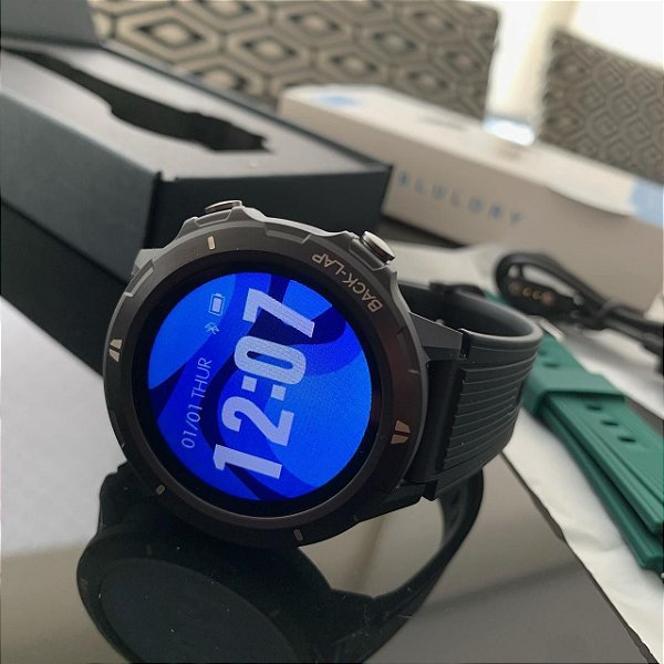 Relógio Inteligente Smartwatch Blulory Bw16 Preto Redondo - Henri Shop