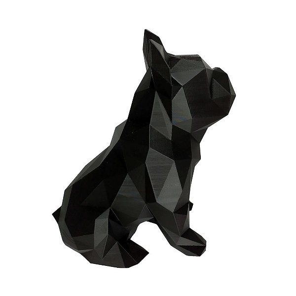 35cm - Bulldog Francês Geométrico Manequim PET - Sentado
