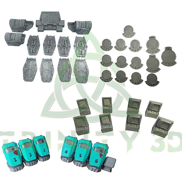 Kit Miniaturas Tokens 3D para Nemesis Board Game