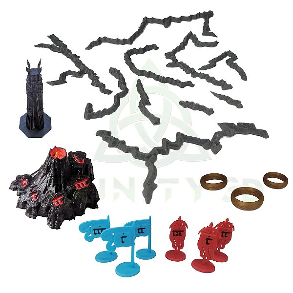 Guerra Do Anel board game 2ª Edição kit Montanhas + Token Exército + Anel 3d + Orthanc