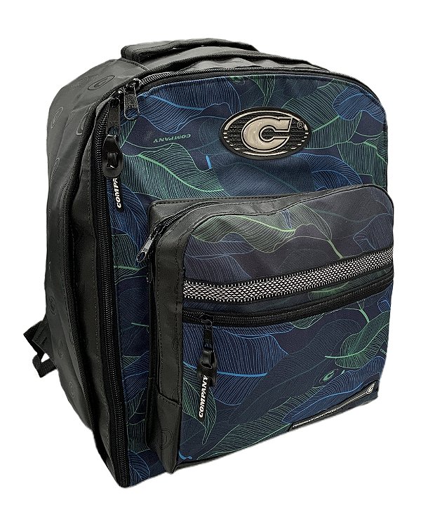 Mochila Company Estampada Folhagem - PRETO